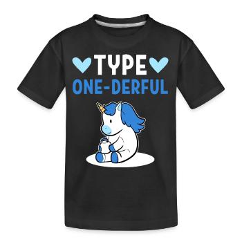 Diabetiker Insulin Typ 1 - Kinder Premium Bio T-Shirt - Schwarz - Vorne