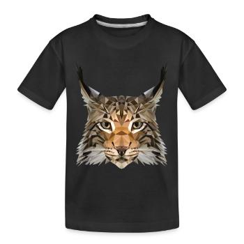 Lynx ears - Kids' Premium Organic T-Shirt - black - Front