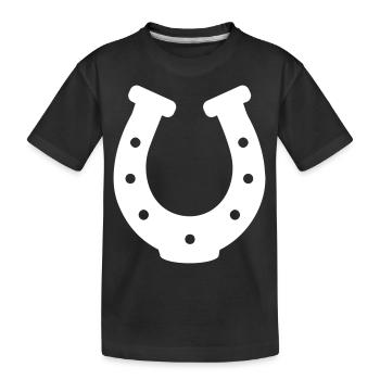 Hufeisen Icon - Kinder Premium Bio T-Shirt - Schwarz - Vorne