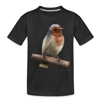 Rouge-gorge - T-shirt bio Premium Enfant - noir - Devant