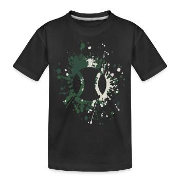 Tennisball Color Splash - Kinder Premium Bio T-Shirt - Schwarz - Vorne