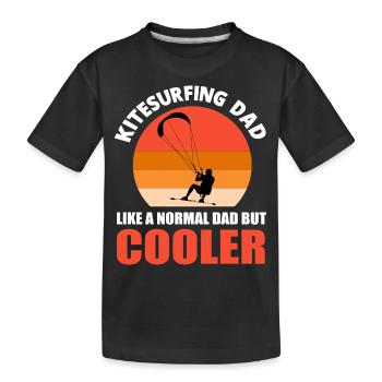 Drôle de kitesurf Papa comme un papa normal mais plus cool - T-shirt bio Premium Enfant - noir - Devant