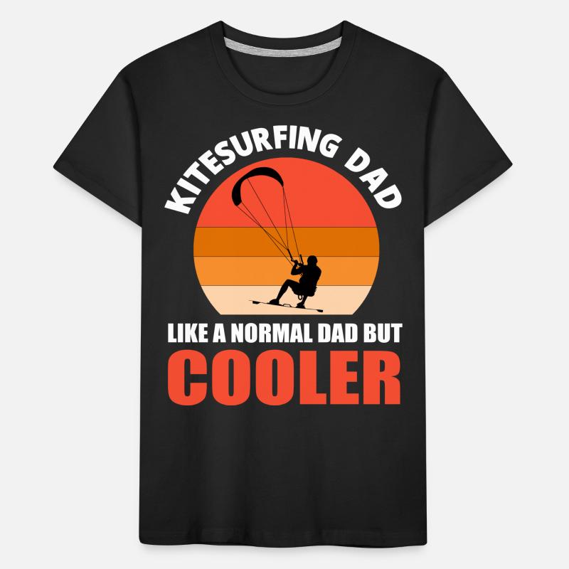 Drôle de kitesurf Papa comme un papa normal mais plus cool T-shirt bio Premium Enfant