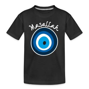 Masallah nazar, mauvais œil - T-shirt bio Premium Enfant - noir - Devant