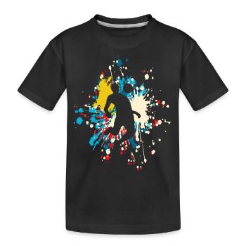 Soccer Stop The Ball Color Splash - Kinder Premium Bio T-Shirt - Schwarz - Vorne