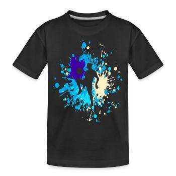Astuces de football Color Splash - T-shirt bio Premium Enfant - noir - Devant