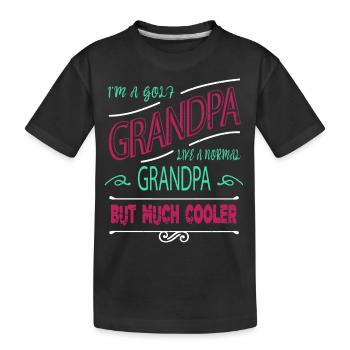 chaussures de golf golfvol golfhair drôles d’animaux humour - T-shirt bio Premium Enfant - noir - Devant