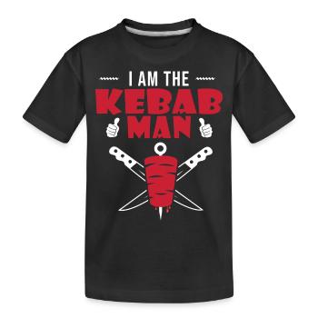 Ich bin der Döner Mann Humor Kebab - Kinder Premium Bio T-Shirt - Schwarz - Vorne