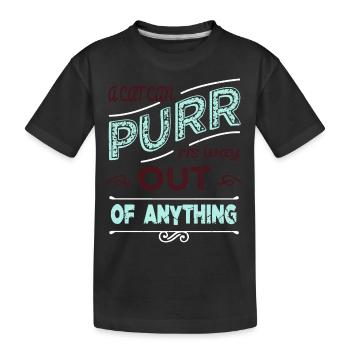 animal lover awesome cat humor - Kids' Premium Organic T-Shirt - black - Front