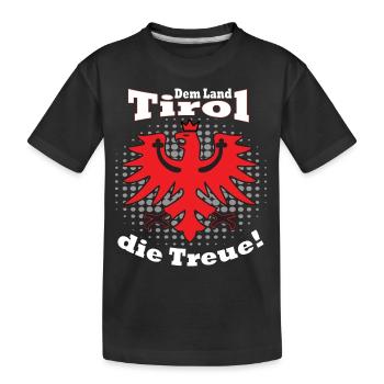 Dem Land Tirol die Treue Tirol Shirt - Kinder Premium Bio T-Shirt - Schwarz - Vorne