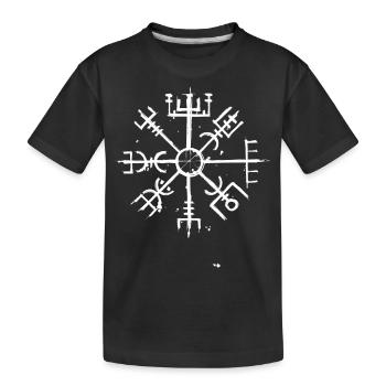 Wikinger-Runen - Kinder Premium Bio T-Shirt - Schwarz - Vorne