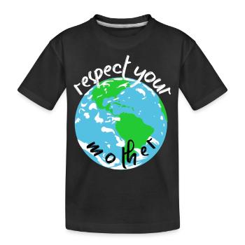 Naturschutz Klima Naturschützer Meer - Kinder Premium Bio T-Shirt - Schwarz - Vorne