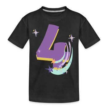 4th birthday (4-year gift) - Kids' Premium Organic T-Shirt - black - Front