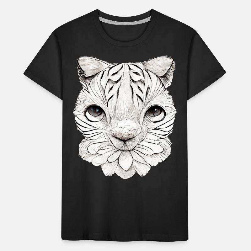Petit chat dans un style comique T-shirt bio Premium Enfant