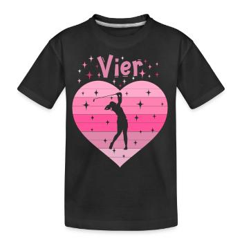 4. Geburstag Golf Golferin Mädchen Tochter - Kinder Premium Bio T-Shirt - Schwarz - Vorne