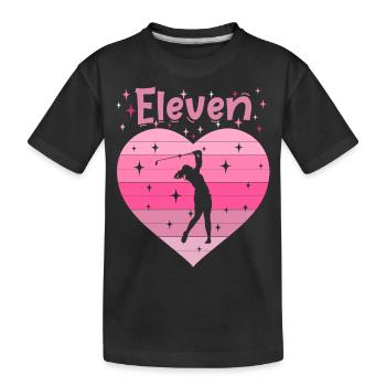 11. Geburstag Golf Golferin Mädchen Tochter - Kinder Premium Bio T-Shirt - Schwarz - Vorne