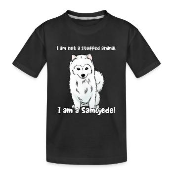 Je ne suis pas un jouet en peluche. Je suis un Samoyède ! - T-shirt bio Premium Enfant - noir - Devant
