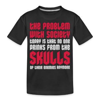 boissons de crânes ennemis - T-shirt bio Premium Enfant - noir - Devant