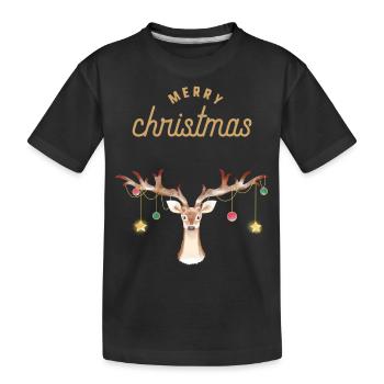 Joyeux Noël - T-shirt bio Premium Enfant - noir - Devant