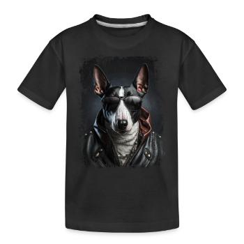cool Bull Terrier - Kids' Premium Organic T-Shirt - black - Front