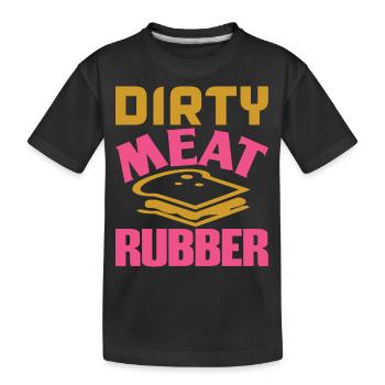 SCHMUTZIGER FLEISCHGUMMI - Kinder Premium Bio T-Shirt - Schwarz - Vorne
