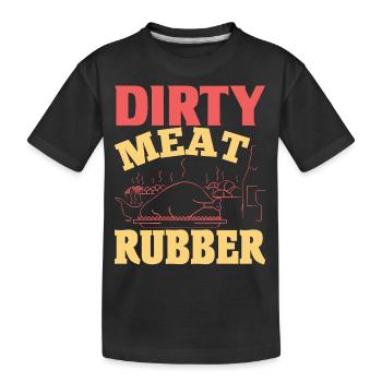 SCHMUTZIGES FLEISCH GUMMI LUSTIG - Kinder Premium Bio T-Shirt - Schwarz - Vorne