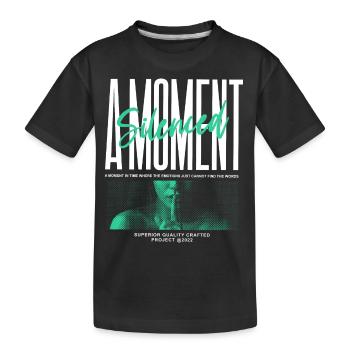 A Moment Streetwear - Kinder Premium Bio T-Shirt - Schwarz - Vorne