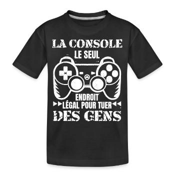 la console - T-shirt bio Premium Enfant - noir - Devant