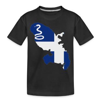 Stadtplan von Martinique - Kinder Premium Bio T-Shirt - Schwarz - Vorne