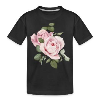 Roses - T-shirt bio Premium Enfant - noir - Devant
