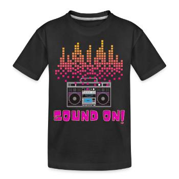 Sound On - Kinder Premium Bio T-Shirt - Schwarz - Vorne