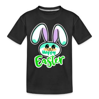 Lapin de Pâques cool - T-shirt bio Premium Enfant - noir - Devant