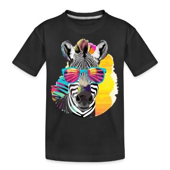 Mat le zèbre - T-shirt bio Premium Enfant - noir - Devant