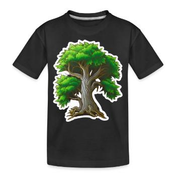 Pillar of Life: The Majestic Tree - Kids' Premium Organic T-Shirt - black - Front