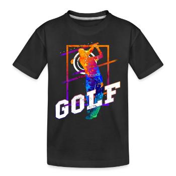 Golf Golf Golfer Sport Hobby Club Vintage - Kids' Premium Organic T-Shirt - black - Front