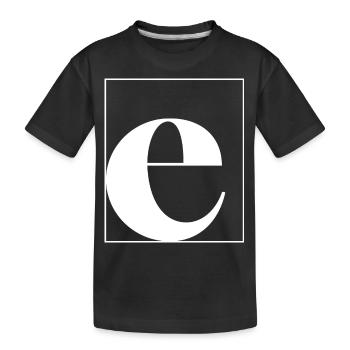 Buchstabenalphabet e - Kinder Premium Bio T-Shirt - Schwarz - Vorne