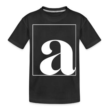 Lettre alphabet a - T-shirt bio Premium Enfant - noir - Devant