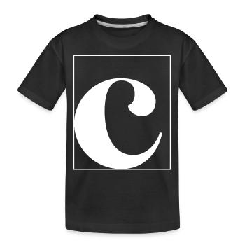 Lettre alphabet c - T-shirt bio Premium Enfant - noir - Devant