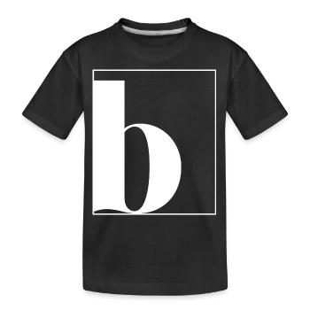 Buchstaben-Alphabet b - Kinder Premium Bio T-Shirt - Schwarz - Vorne