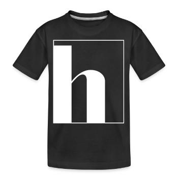 Buchstaben-Alphabet h - Kinder Premium Bio T-Shirt - Schwarz - Vorne
