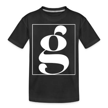 Lettre alphabet g - T-shirt bio Premium Enfant - noir - Devant
