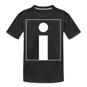 Lettre alphabet i - T-shirt bio Premium Enfant - noir - Devant