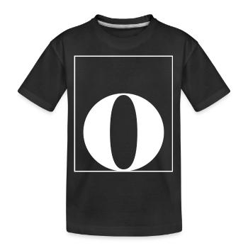 Lettre alphabet o - T-shirt bio Premium Enfant - noir - Devant