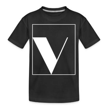 Lettre alphabet v - T-shirt bio Premium Enfant - noir - Devant