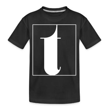Lettre alphabet t - T-shirt bio Premium Enfant - noir - Devant