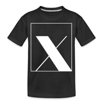 Buchstaben-Alphabet x - Kinder Premium Bio T-Shirt - Schwarz - Vorne