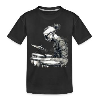 Badass Drummer – Voll auf die Zwölf mit Stil - Kinder Premium Bio T-Shirt - Schwarz - Vorne