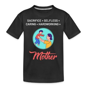 Design fort de la fête des mères - T-shirt bio Premium Enfant - noir - Devant