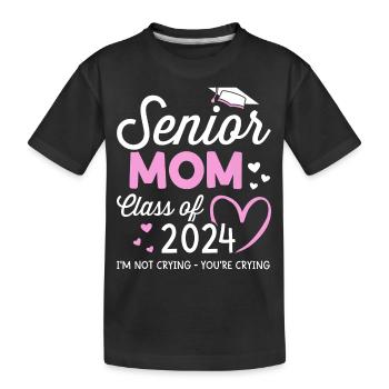 Proud senior mom 2024 graduation class senior - T-shirt bio Premium Enfant - noir - Devant