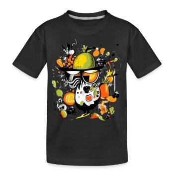 Piou in fruit n°2 - Kinder Premium Bio T-Shirt - Schwarz - Vorne